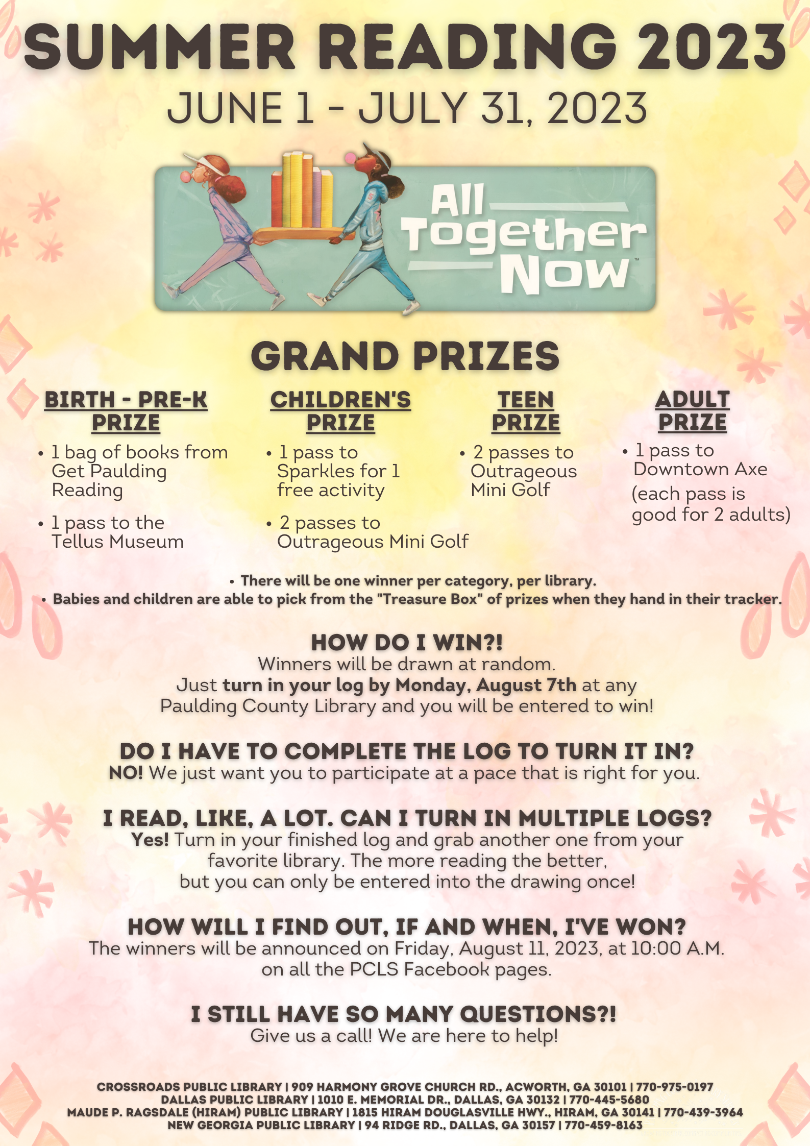  Paulding County Public LIbraries Summer Reading Program Flyer